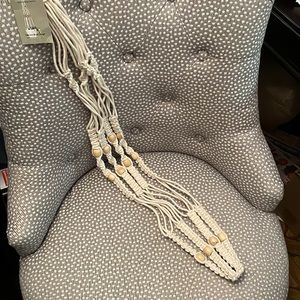 Macrame plant hanger.